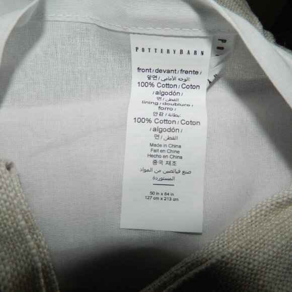 Pottery Barn Seaton Textured Cotton Curtain, 50x84, Oatmeal (II-5) - Picture 5 of 6